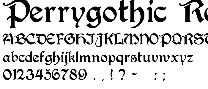 PerryGothic Regular font